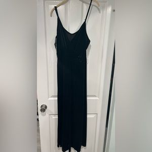 Black velvet jumpsuit